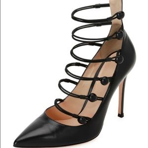 Gianvito Rossi Marquis Strappy Leather Pump